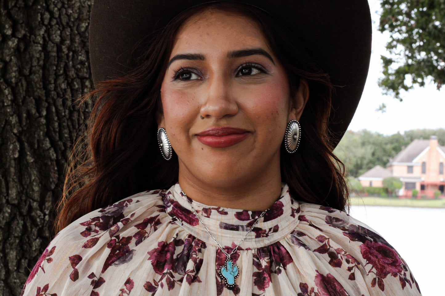 Concho Stud Earring