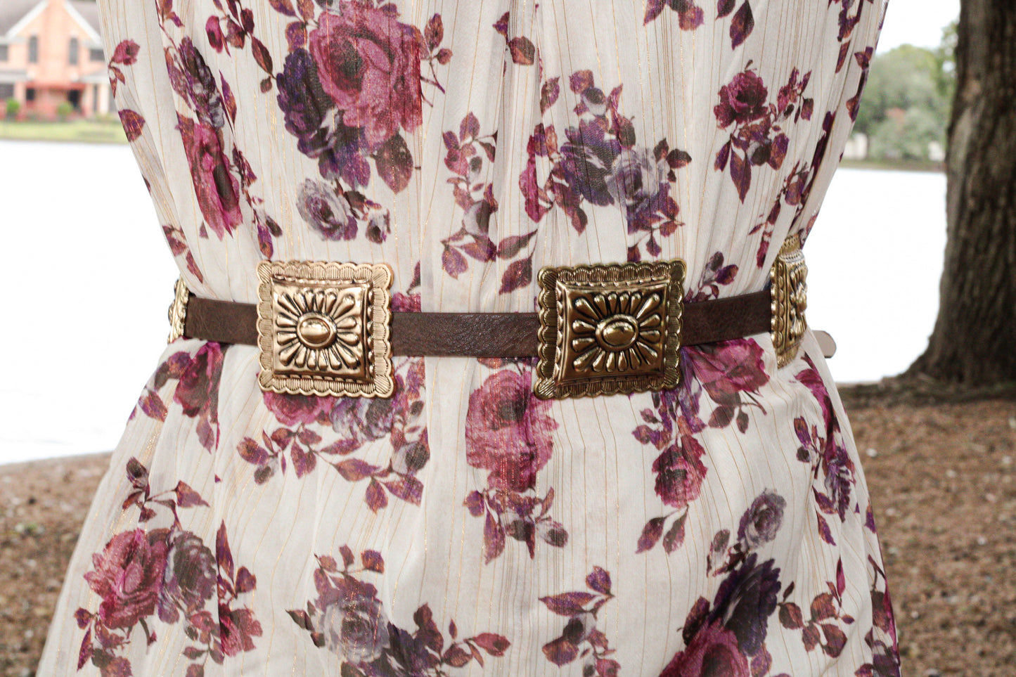 Western Square Concho Belt