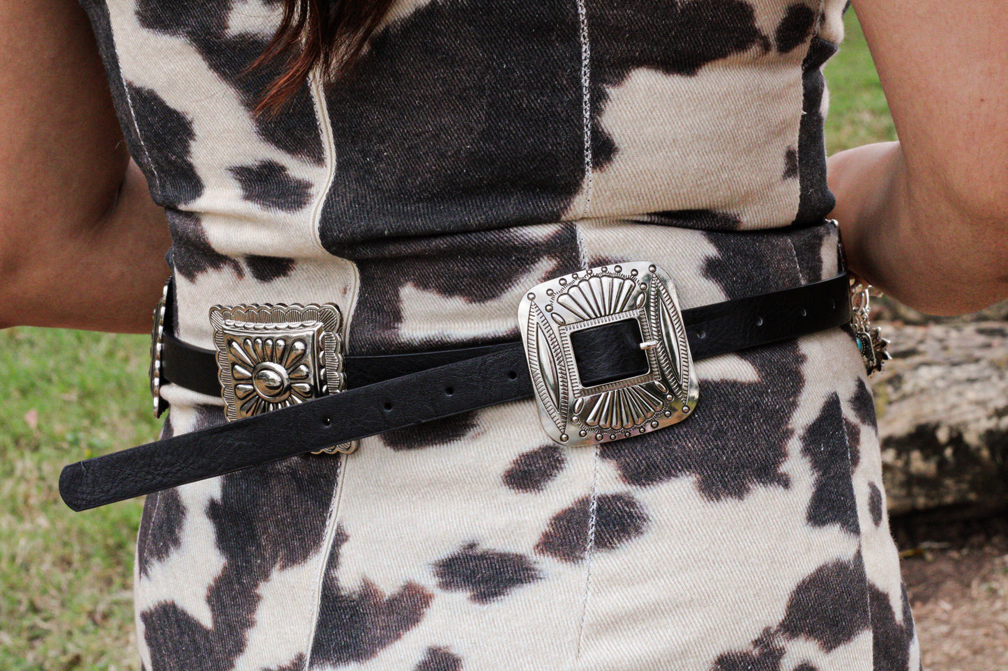 Western Square Concho Belt