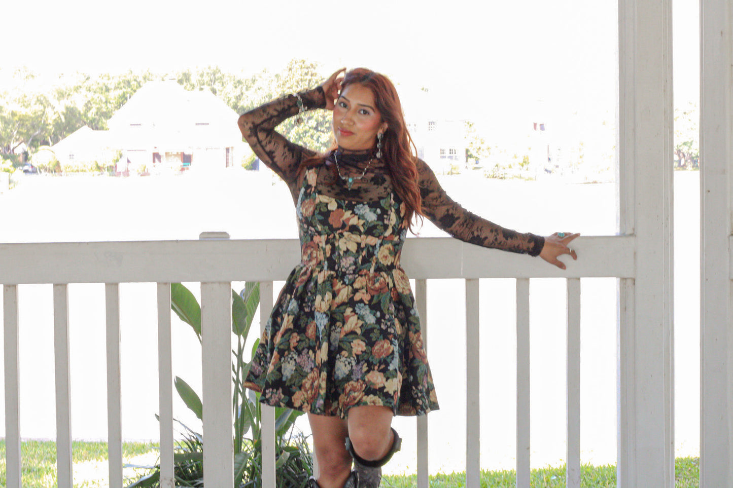 Floral Lace Mesh Top