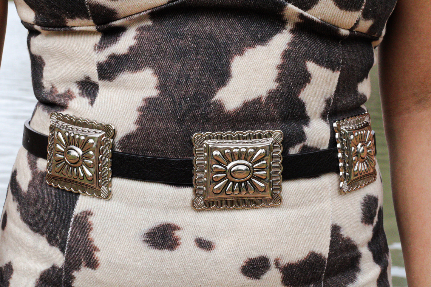 Western Square Concho Belt