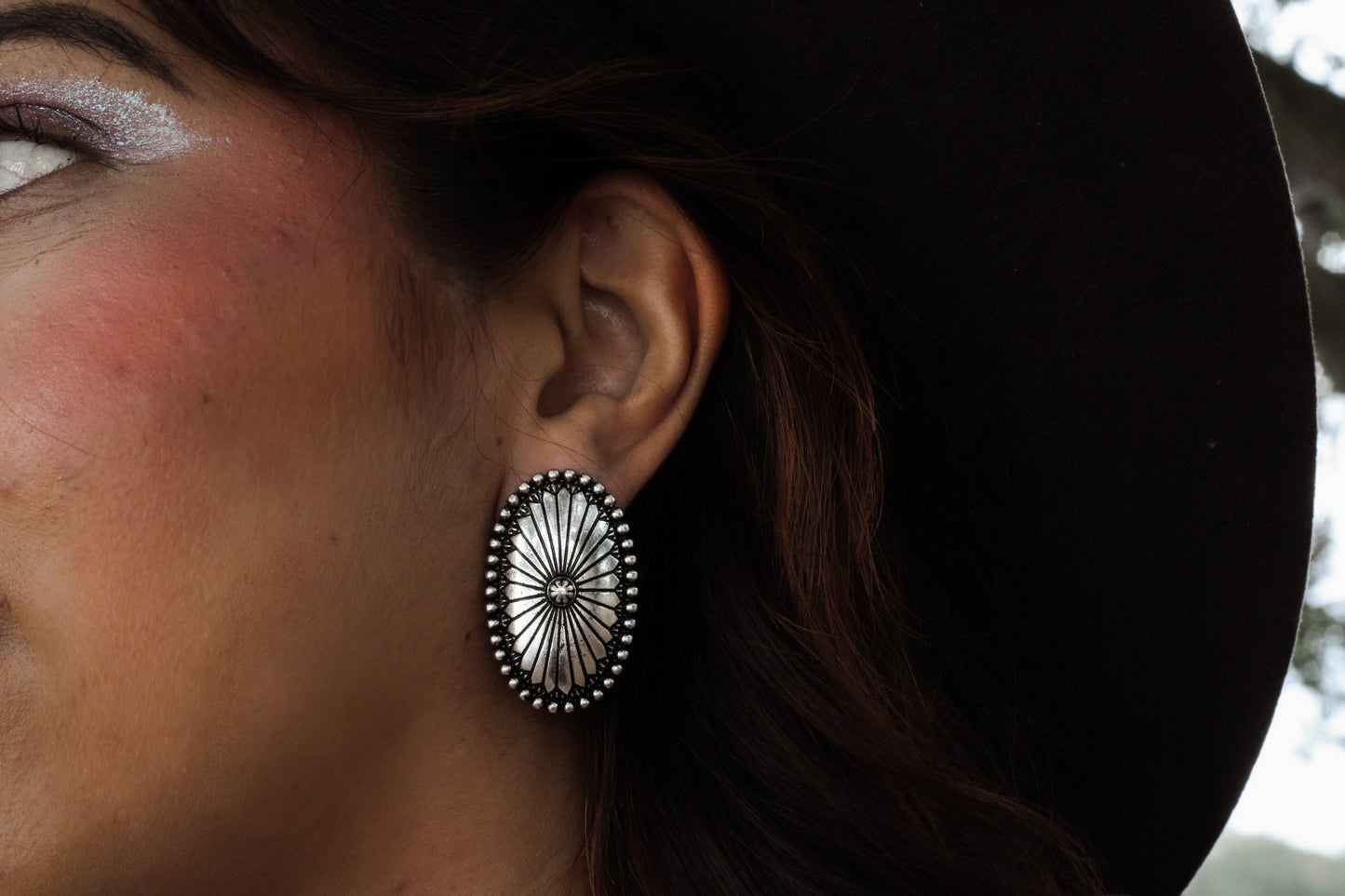 Concho Stud Earring