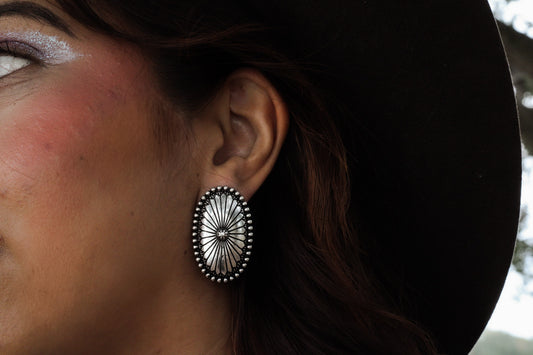Concho Stud Earring