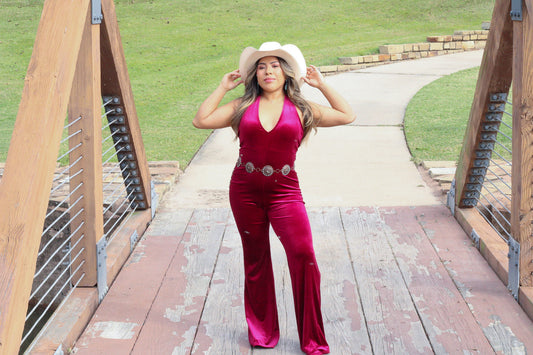 Cowgirl Cabernet Jumpsuit