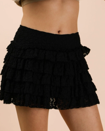 Ruffled Lace Skort